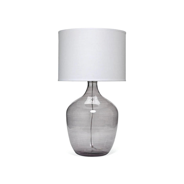Coastal Style Grey Glass Plum Jar Table Lamp Table Lamps LOOMLAN By Jamie Young