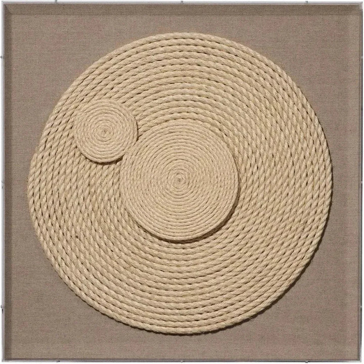 Coastal Style Jute Rope & Linen Barbados Small Wall Art-Framed Wall Art-Jamie Young-LOOMLAN