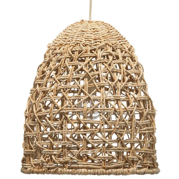 Coastal Style Natural Corn Straw Rope Netted Pendant Pendants LOOMLAN By Jamie Young