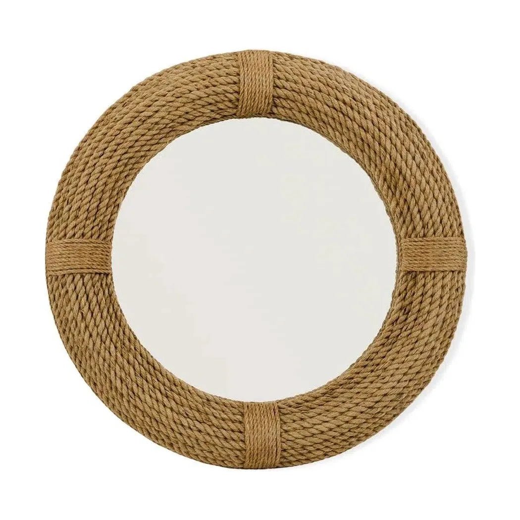 Coastal Style Natural Jute Round Rope Wall Mirror