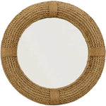 Coastal Style Natural Jute Round Rope Wall Mirror