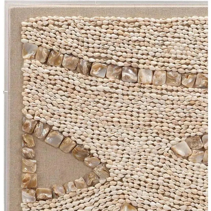 Coastal Style Natural Shells Big Wave Shell Wall Art-Framed Wall Art-Jamie Young-LOOMLAN