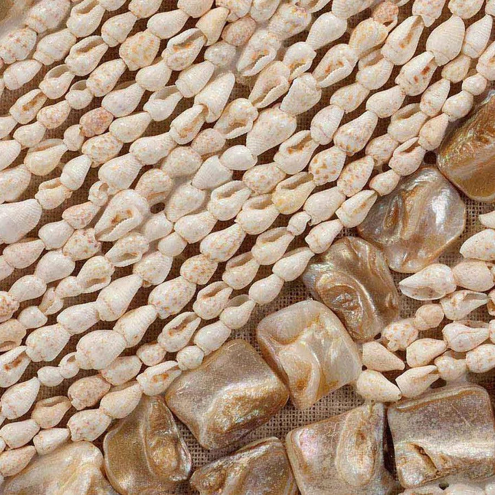 Coastal Style Natural Shells Big Wave Shell Wall Art-Framed Wall Art-Jamie Young-LOOMLAN