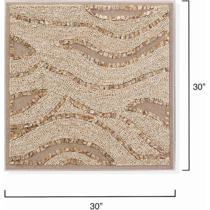 Coastal Style Natural Shells Big Wave Shell Wall Art-Framed Wall Art-Jamie Young-LOOMLAN