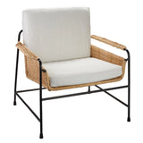 Coastal Style Rattan Cotton Poly Lounge Chair Palermo Club Chairs LOOMLAN By Jamie Young