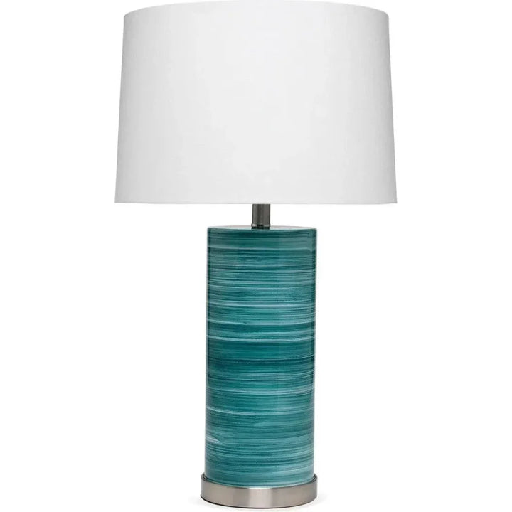 Coastal Style Turquoise Glass Casey Table Lamp - LOOMLAN - Jamie Young - Table Lamps