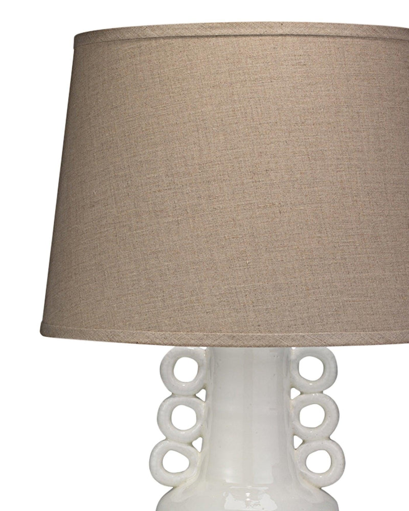 Coastal Style White Ceramic Circus Table Lamp Table Lamps LOOMLAN By Jamie Young