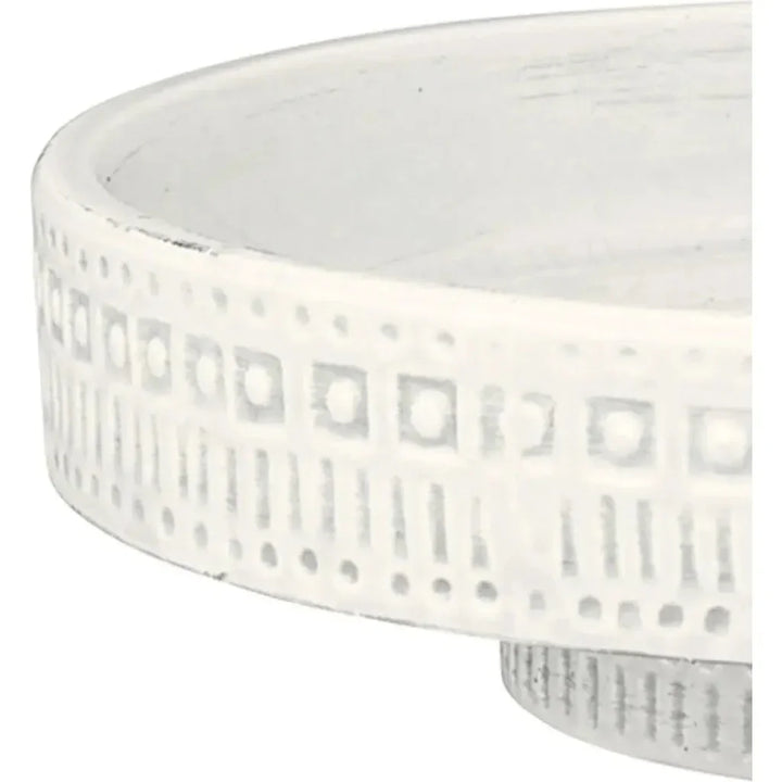 Coastal Style White Ceramic Coco Pedestal - LOOMLAN - Jamie Young - Statues & Sculptures