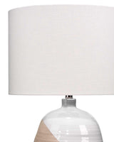 Coastal Style White Ceramic Hill Mid Century Modern Table Lamp Table Lamps LOOMLAN By Jamie Young