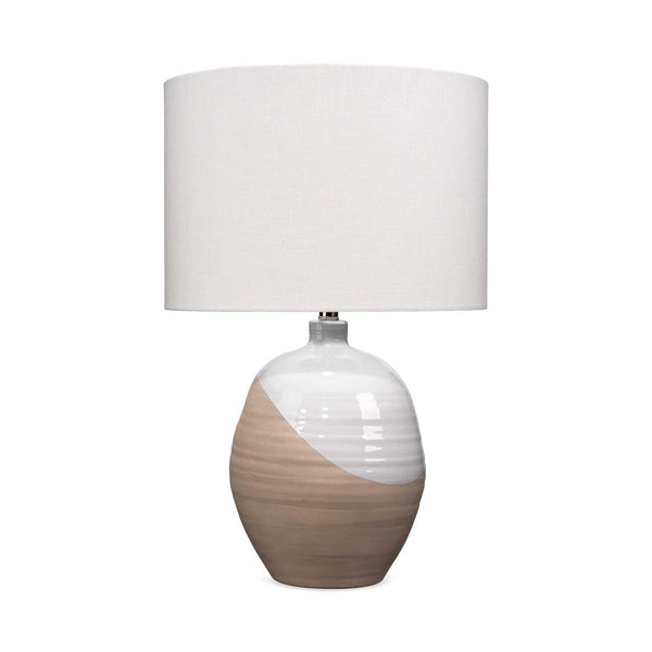 Coastal Style White Ceramic Hill Mid Century Modern Table Lamp Table Lamps LOOMLAN By Jamie Young