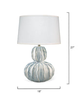 Coastal Style White Ceramic Oceana Gourd Table Lamp Table Lamps LOOMLAN By Jamie Young