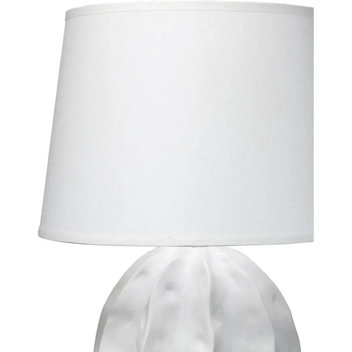 Coastal Style White Ceramic Urchin Table Lamp - LOOMLAN - Jamie Young - Table Lamps