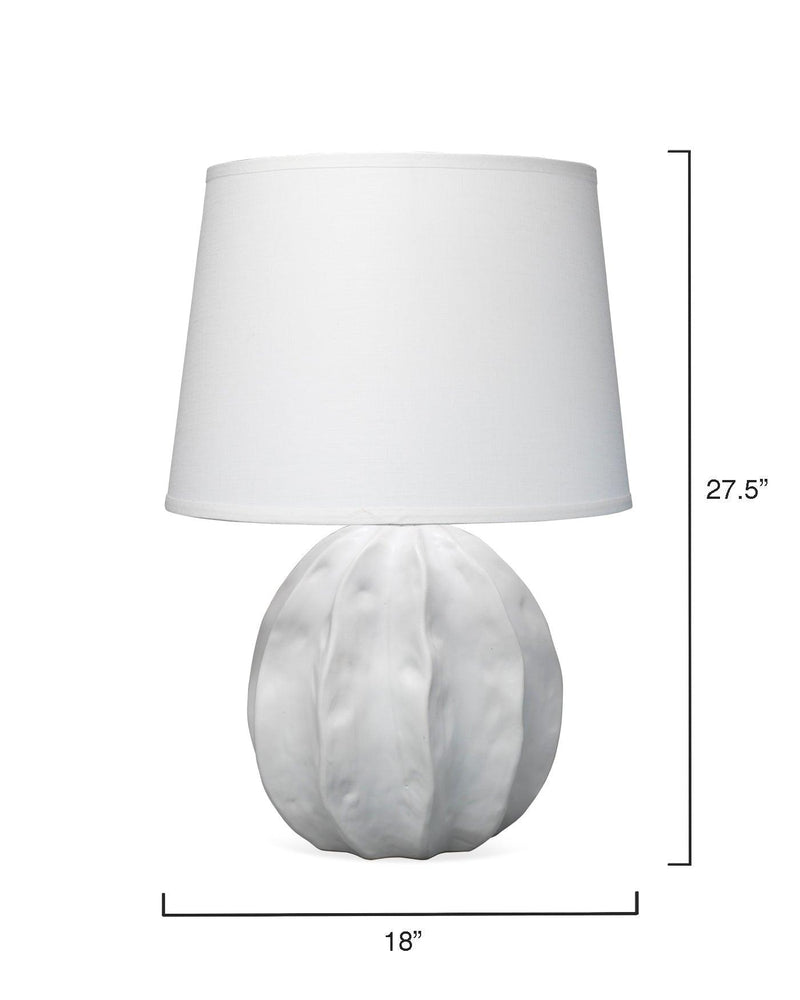 Coastal Style White Ceramic Urchin Table Lamp Table Lamps LOOMLAN By Jamie Young