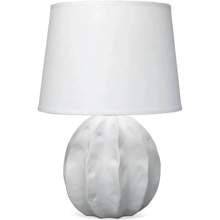 Coastal Style White Ceramic Urchin Table Lamp - LOOMLAN - Jamie Young - Table Lamps