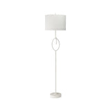 Coastal Style White Gesso Linen Knot Floor Lamp Floor Lamps LOOMLAN By Jamie Young
