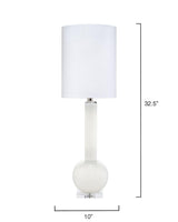Coastal Style White Glass Studio Table Lamp Table Lamps LOOMLAN By Jamie Young