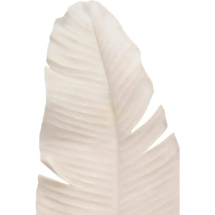Coastal Style White Polyresin Feather Object - LOOMLAN - Jamie Young - Statues & Sculptures