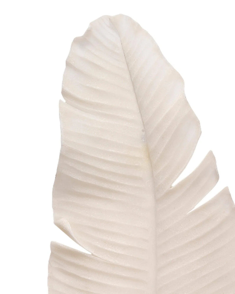 Coastal Style White Polyresin Feather Object Statues & Sculptures LOOMLAN By Jamie Young