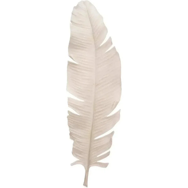 Coastal Style White Polyresin Feather Object - LOOMLAN - Jamie Young - Statues & Sculptures