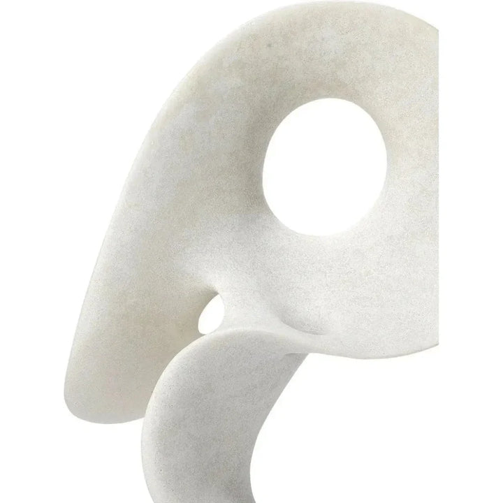 Coastal Style White Polyresin Obscure Object on Stand - LOOMLAN - Jamie Young - Statues & Sculptures