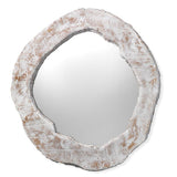 Coastal Style White Resin Vaughn Wall Mirror Wall Mirrors LOOMLAN By Jamie Young