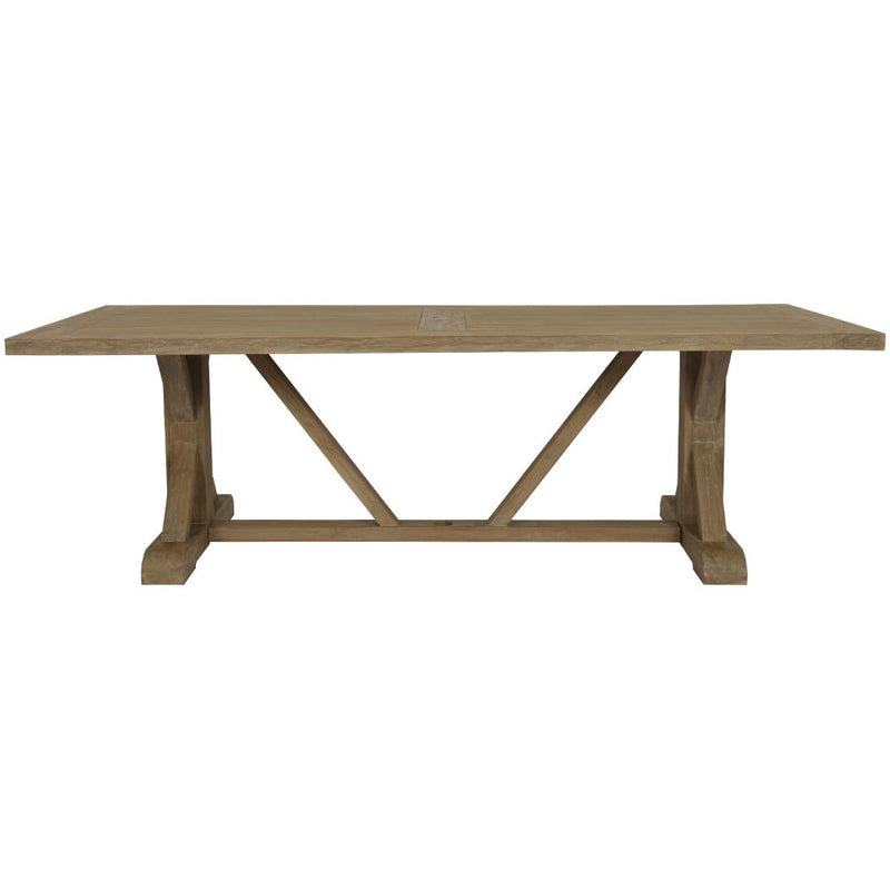 Coastal Teak Durable Outdoor Dining Table-Outdoor Dining Tables-Sunset West-LOOMLAN