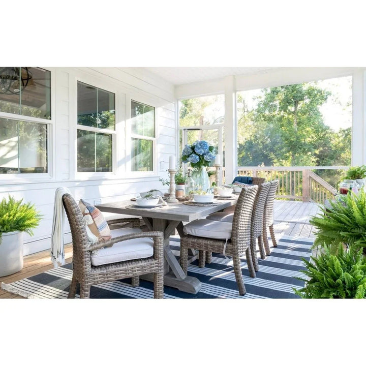 Teak Outdoor Dining Table 94 Inch | LOOMLAN