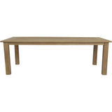 Coastal Teak Modern Outdoor Dining Table-Outdoor Dining Tables-Sunset West-LOOMLAN