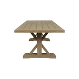 Coastal Teak Modern Outdoor Dining Table-Outdoor Dining Tables-Sunset West-LOOMLAN