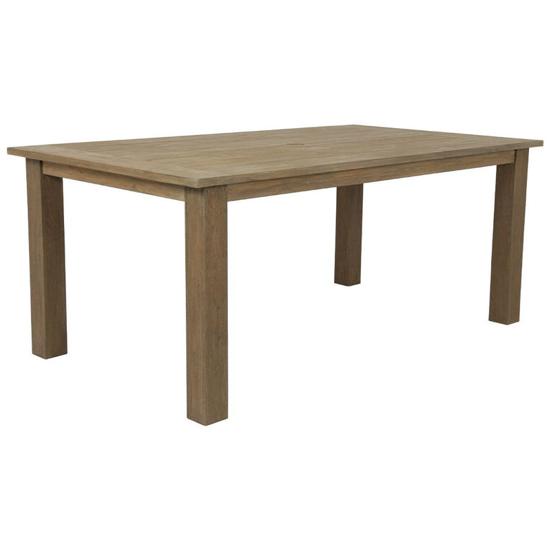 Coastal Teak Modern Outdoor Dining Table-Outdoor Dining Tables-Sunset West-LOOMLAN