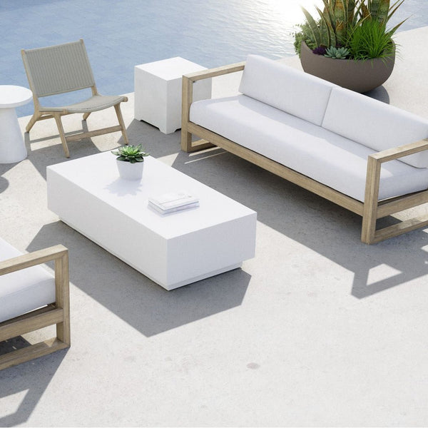 Coastal Teak Sunbrella Outdoor Couch-Outdoor Sofas & Loveseats-Sunset West-LOOMLAN