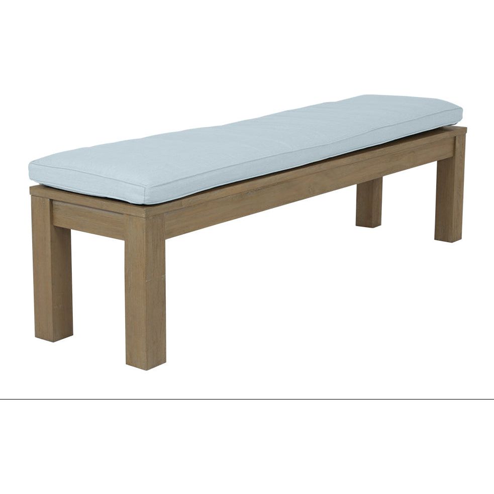 Coastal Teak Sunbrella Outdoor Dining Bench