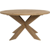 Coastal Teak Timeless Outdoor Dining Table-Outdoor Dining Tables-Sunset West-Round-LOOMLAN