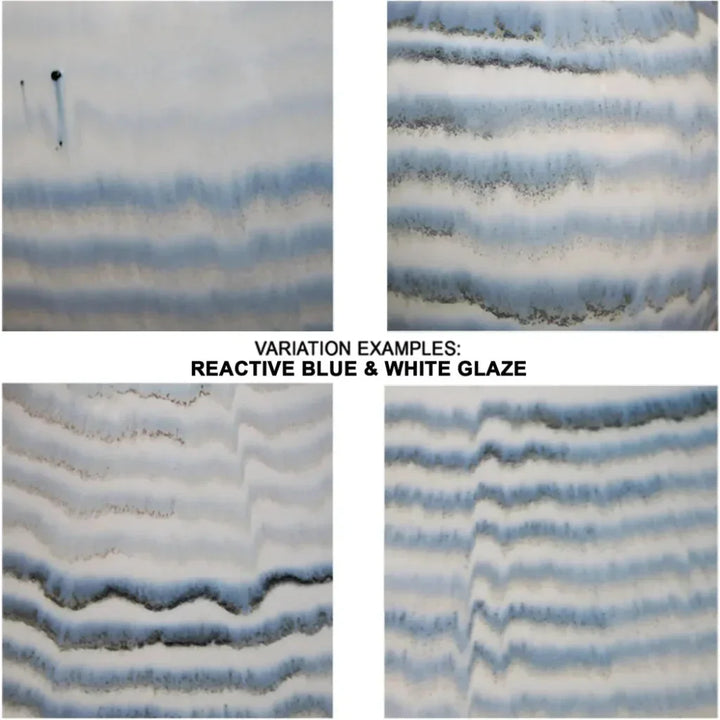 Coastal White/Blue Ceramic Catalina Wave Table Lamp - LOOMLAN - Jamie Young - Table Lamps