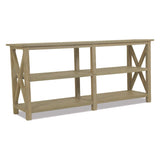 Coastal X Shape Outdoor Console Table-Outdoor Console Tables-Sunset West-LOOMLAN