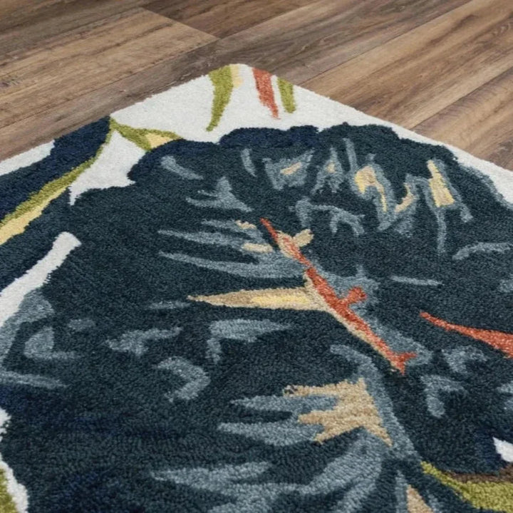 Coat Floral Beige Area Rugs For Living Room - LOOMLAN - LOOMLAN - Area Rugs