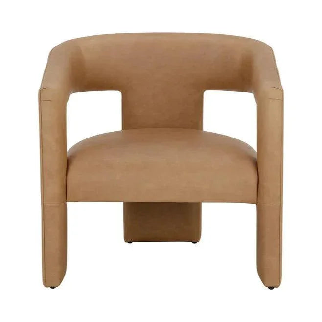 Cobourg Lounge Chair Modern Sesame Leather - LOOMLAN - SUNPAN - Accent Chairs