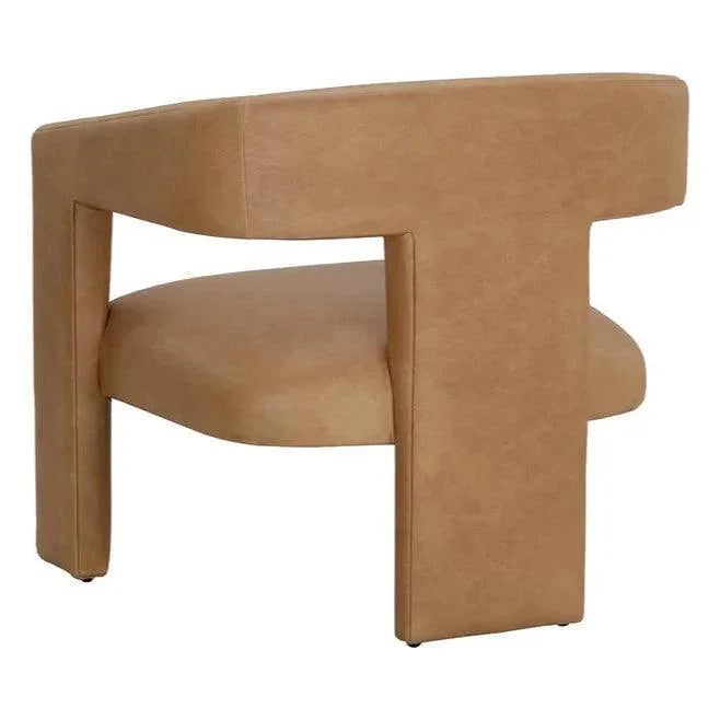 Cobourg Lounge Chair Modern Sesame Leather - LOOMLAN - SUNPAN - Accent Chairs