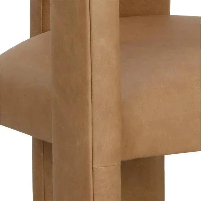 Cobourg Lounge Chair Modern Sesame Leather - LOOMLAN - SUNPAN - Accent Chairs