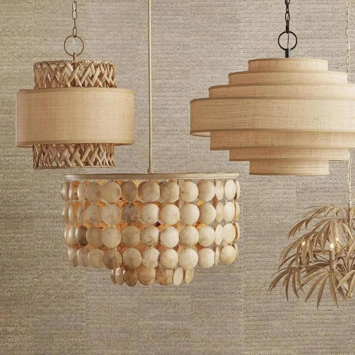 Coco Cream Buko Chandelier - LOOMLAN - Currey & Co - Chandeliers