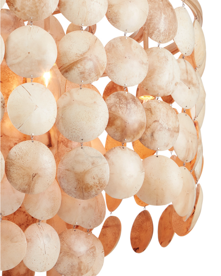 Coco Cream Buko Chandelier - LOOMLAN - Currey & Co - Chandeliers