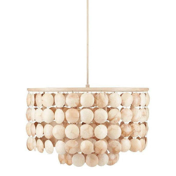 Coco Cream Buko Chandelier - LOOMLAN - Currey & Co - Chandeliers