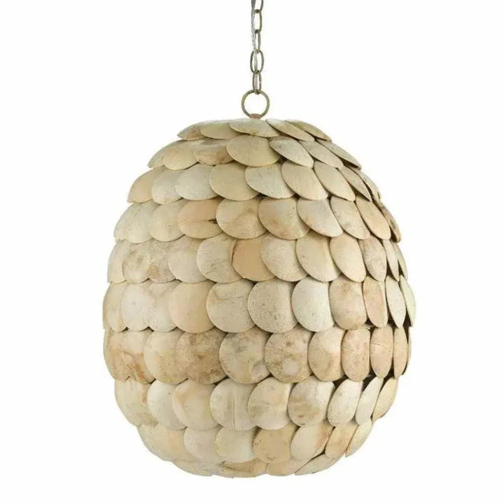 Coco Cream Buko Pendant - LOOMLAN - Currey & Co - Pendants