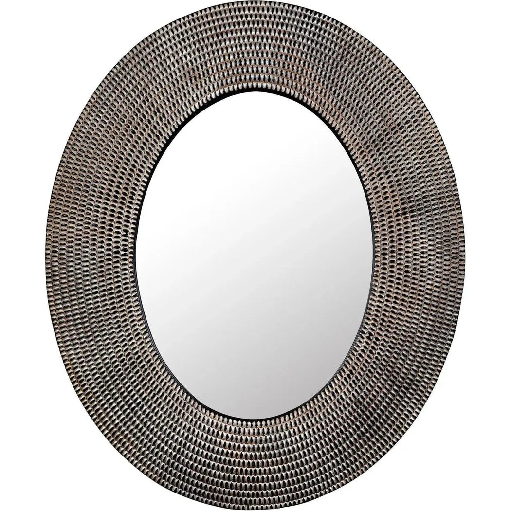 Coco Mirror Oval Wall Mirror Handcarved