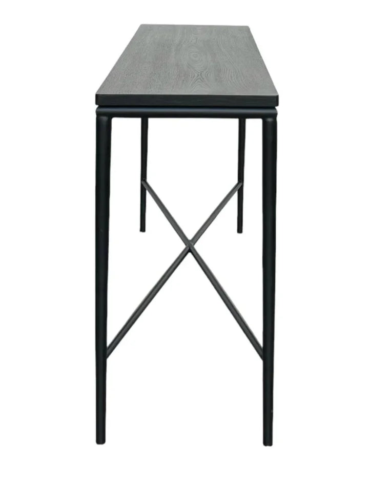 Cole Metal Framed Black Console Table - LOOMLAN - Artesia - Console Tables