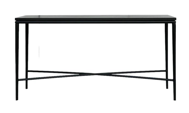 Cole Metal Framed Black Console Table - LOOMLAN - Artesia - Console Tables