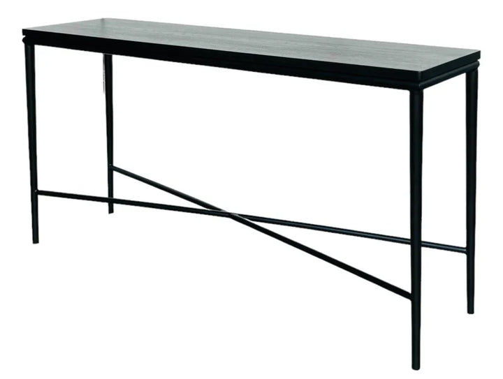 Cole Metal Framed Black Console Table - LOOMLAN - Artesia - Console Tables