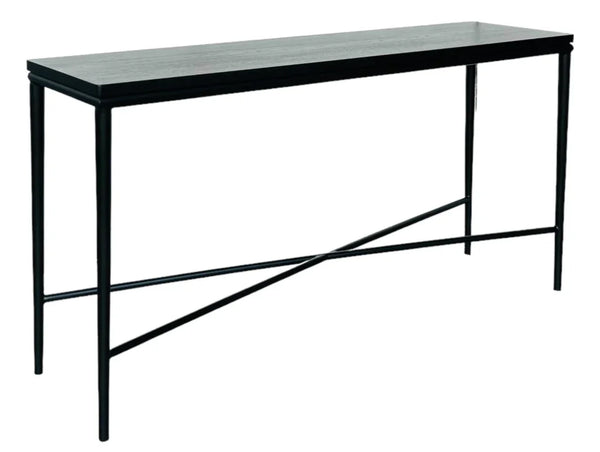 Cole Metal Framed Black Console Table - LOOMLAN - Artesia - Console Tables
