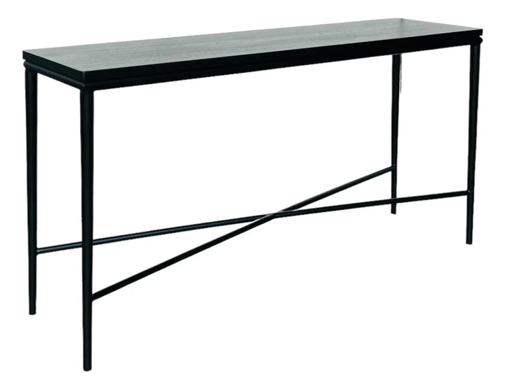 Cole Metal Framed Black Console Table - LOOMLAN - Artesia - Console Tables