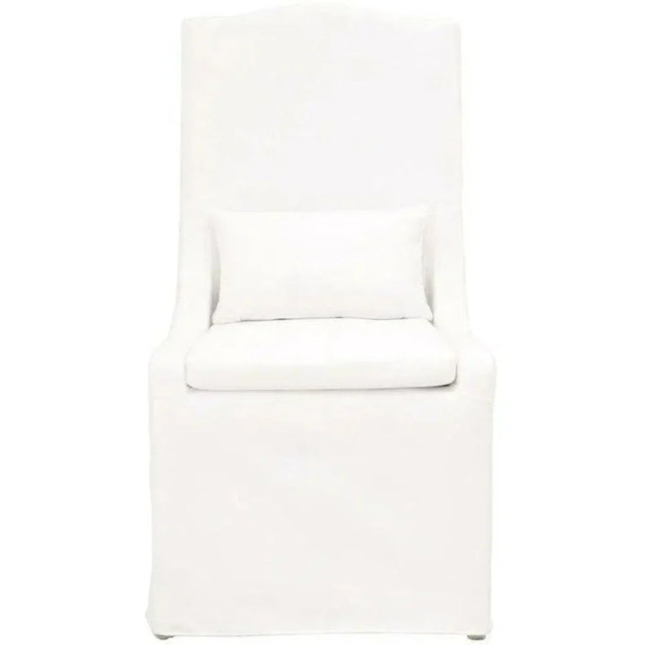 Colette Slipcover Dining Chair 2PC LiveSmart White - LOOMLAN - Essentials For Living - Dining Chairs